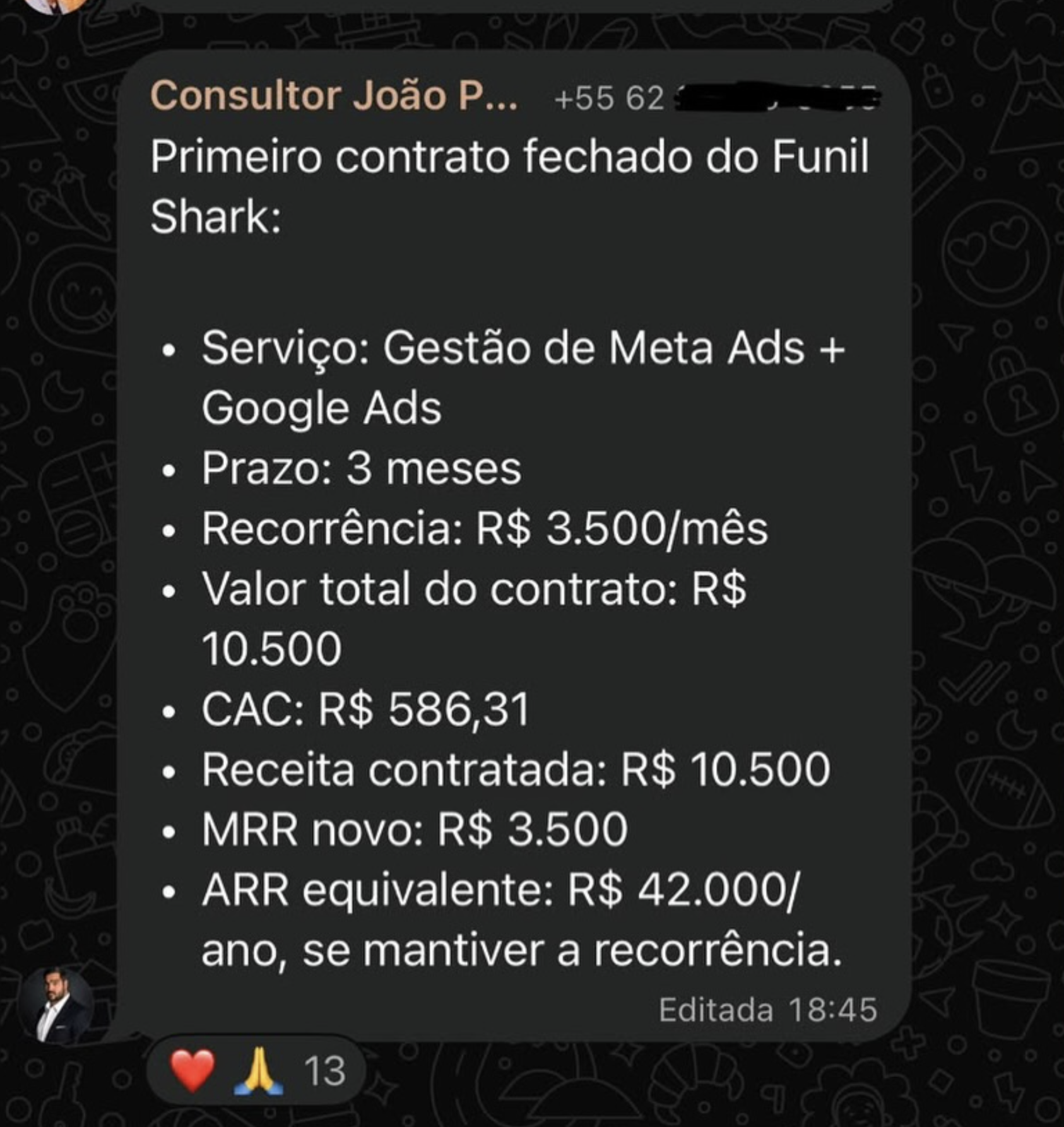 Feedback de aluno da Shark Crew 10
