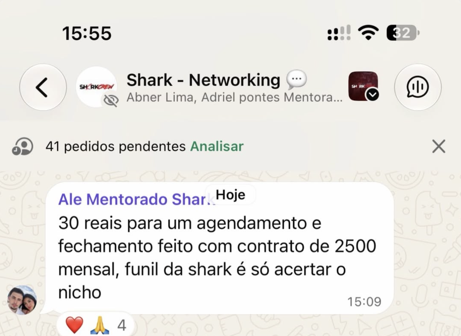 Feedback de aluno da Shark Crew 8